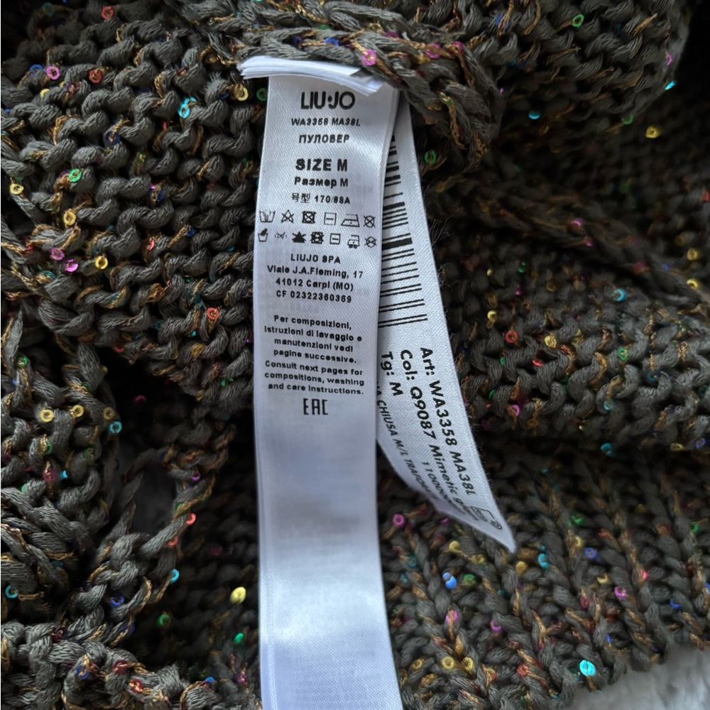 Liu Jo Glittering Knit Top With Multicolor Accents View 6